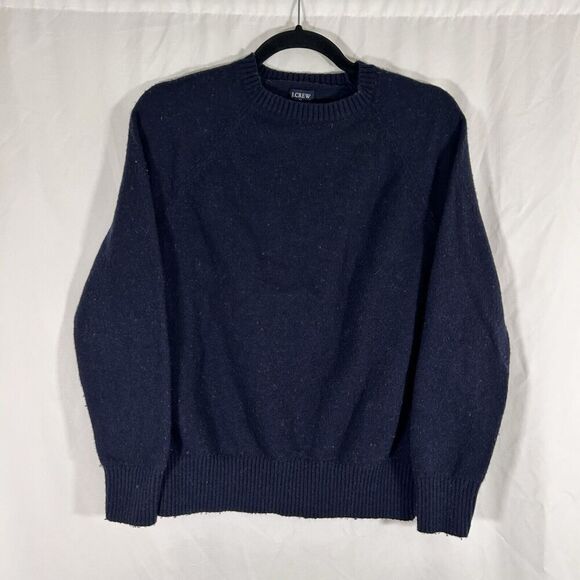 J. Crew Sweaters - J. Crew Lambs Wool Blend Sweater Women's Medium Blue Knit Crew Neck Pullover